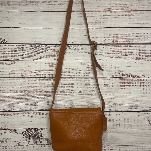 Coach Vintage 1996 Sonoma Flap Crossbody Bag Brown Pebble Leather Small 4919 - Picture 5 of 8